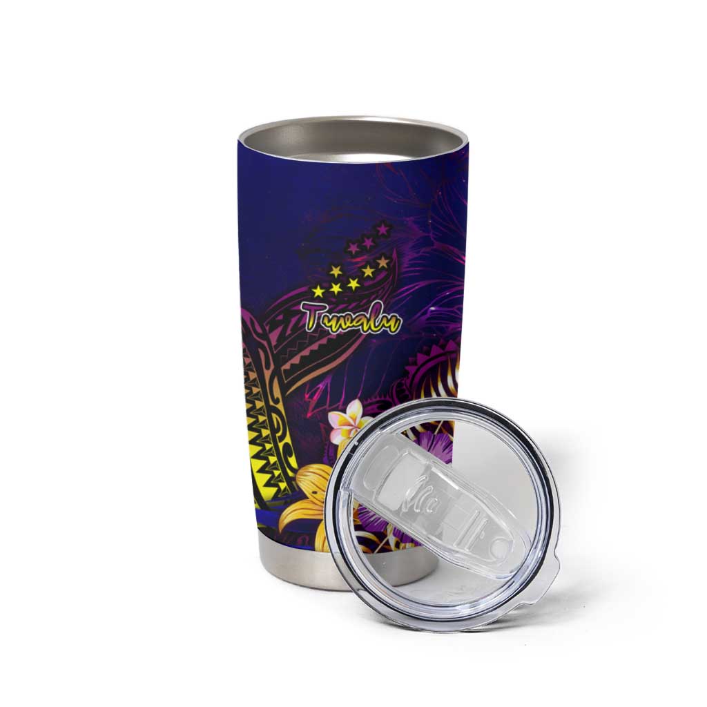 Tuvalu Tumbler Cup Whale Hibiscus Polynesian