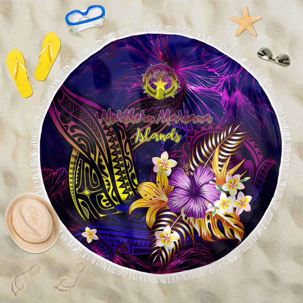 Northern Mariana Islands Beach Blanket Whale Hibiscus Polynesian DT02 One Size 150cm Purple - Polynesian Pride