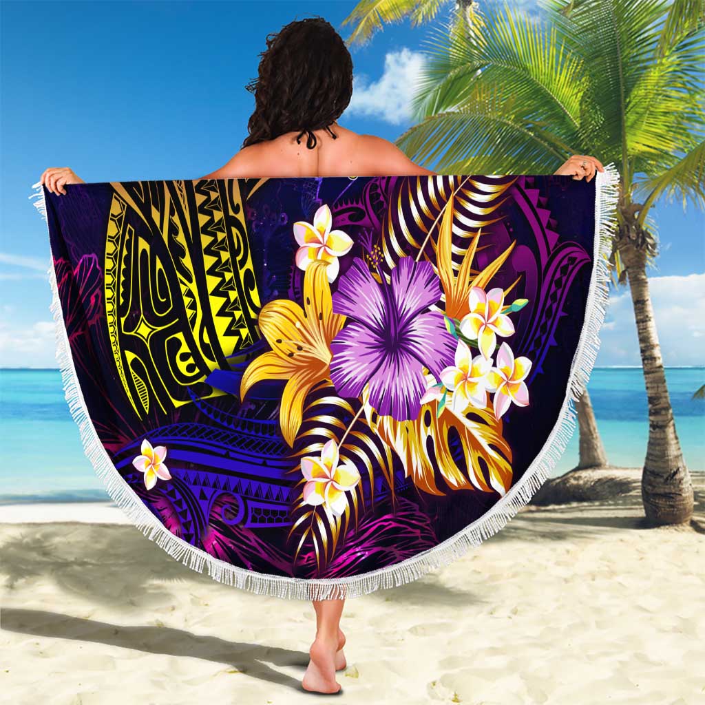Northern Mariana Islands Beach Blanket Whale Hibiscus Polynesian