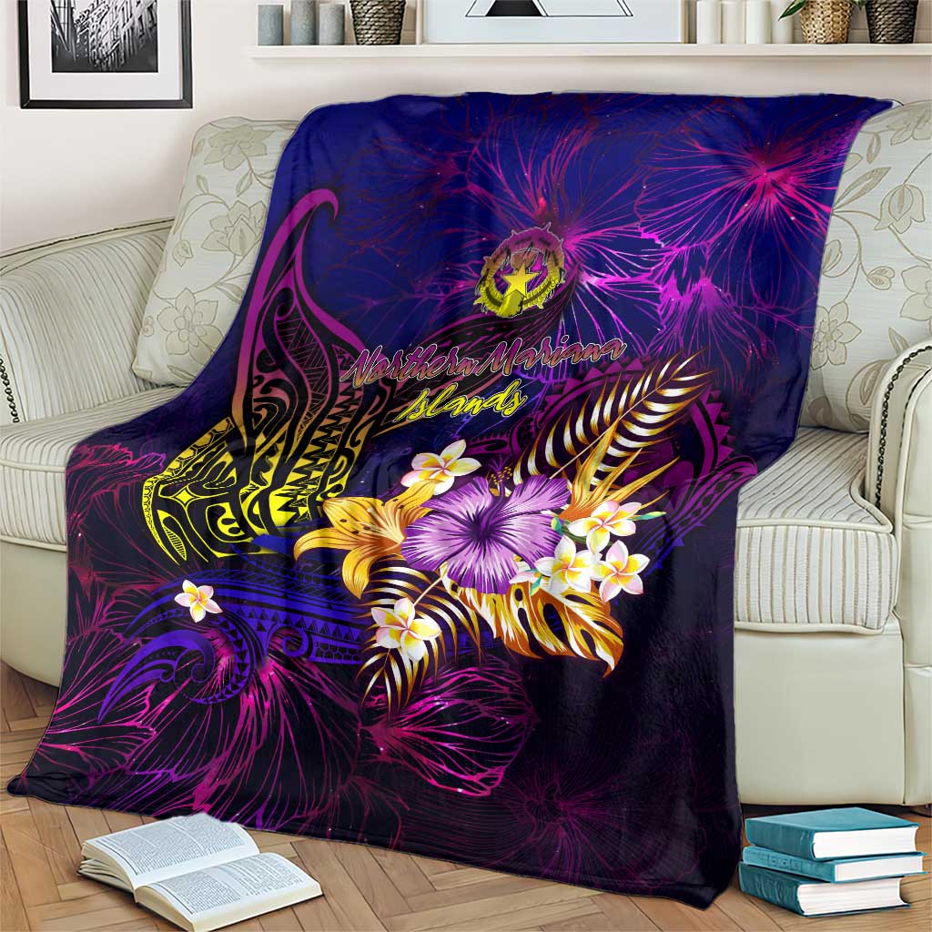 Northern Mariana Islands Blanket Whale Hibiscus Polynesian