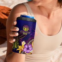 Northern Mariana Islands 4 in 1 Can Cooler Tumbler Whale Hibiscus Polynesian DT02 - Polynesian Pride