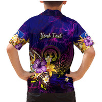 Northern Mariana Islands Family Matching Mermaid Dress and Hawaiian Shirt Whale Hibiscus Polynesian