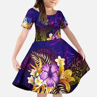 Northern Mariana Islands Family Matching Off The Shoulder Long Sleeve Dress and Hawaiian Shirt Whale Hibiscus Polynesian