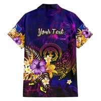 Northern Mariana Islands Family Matching Puletasi and Hawaiian Shirt Whale Hibiscus Polynesian