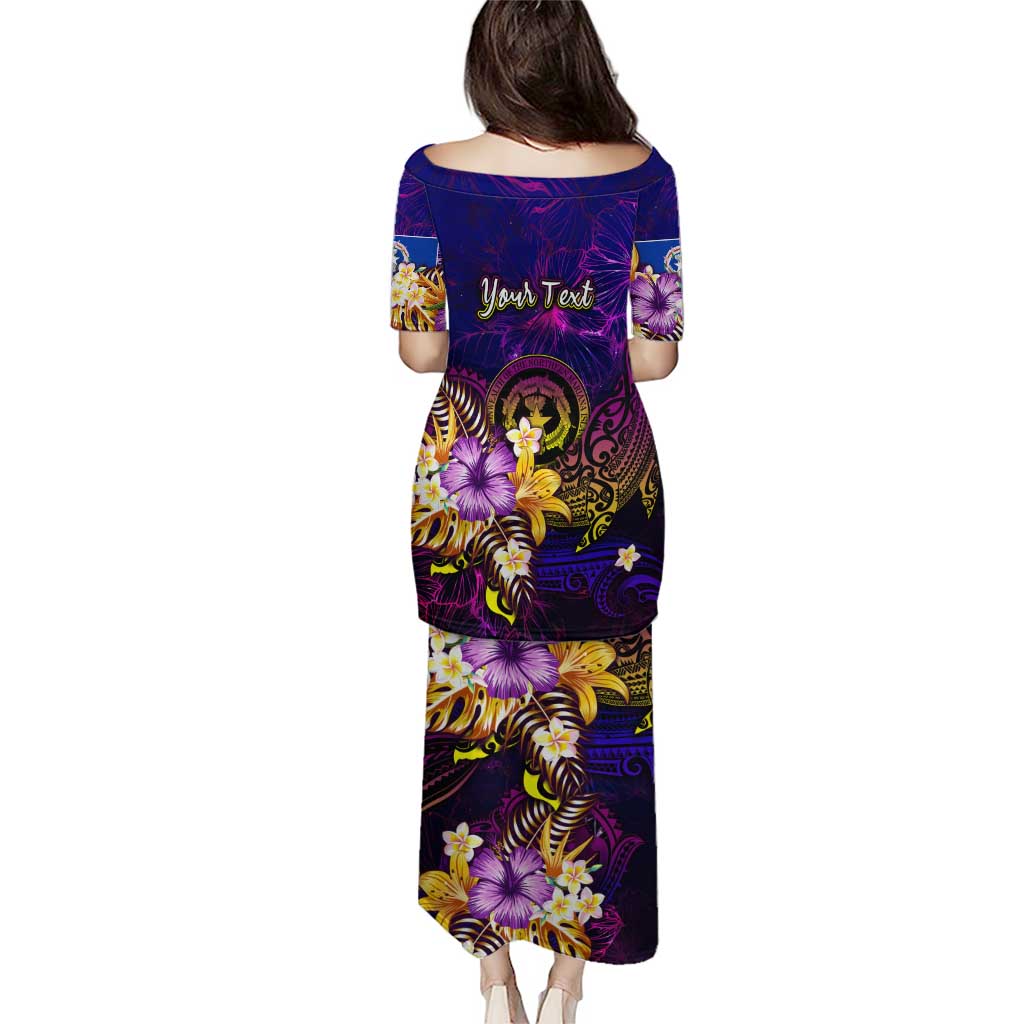 Northern Mariana Islands Puletasi Whale Hibiscus Polynesian