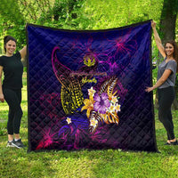 Northern Mariana Islands Quilt Whale Hibiscus Polynesian DT02 - Polynesian Pride