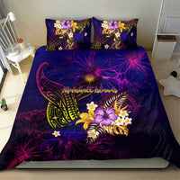 Marshall Islands Bedding Set Whale Hibiscus Polynesian