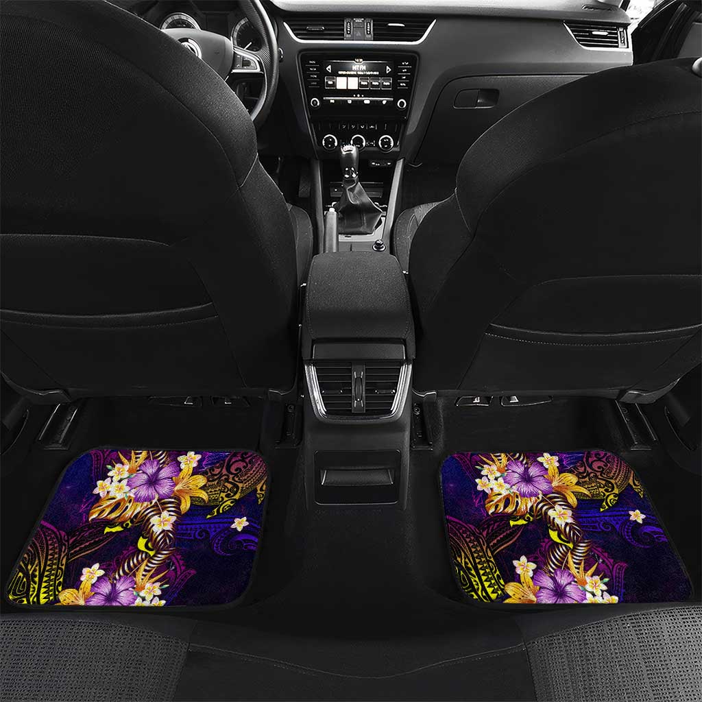 Marshall Islands Car Mats Whale Hibiscus Polynesian