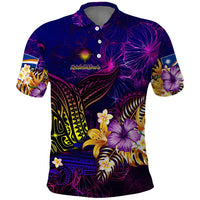 Marshall Islands Polo Shirt Whale Hibiscus Polynesian