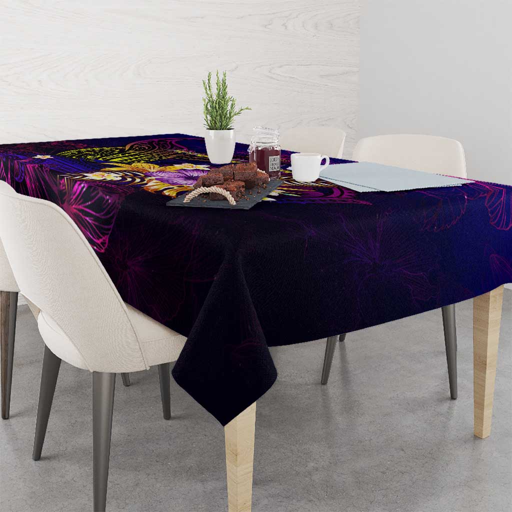 Marshall Islands Tablecloth Whale Hibiscus Polynesian