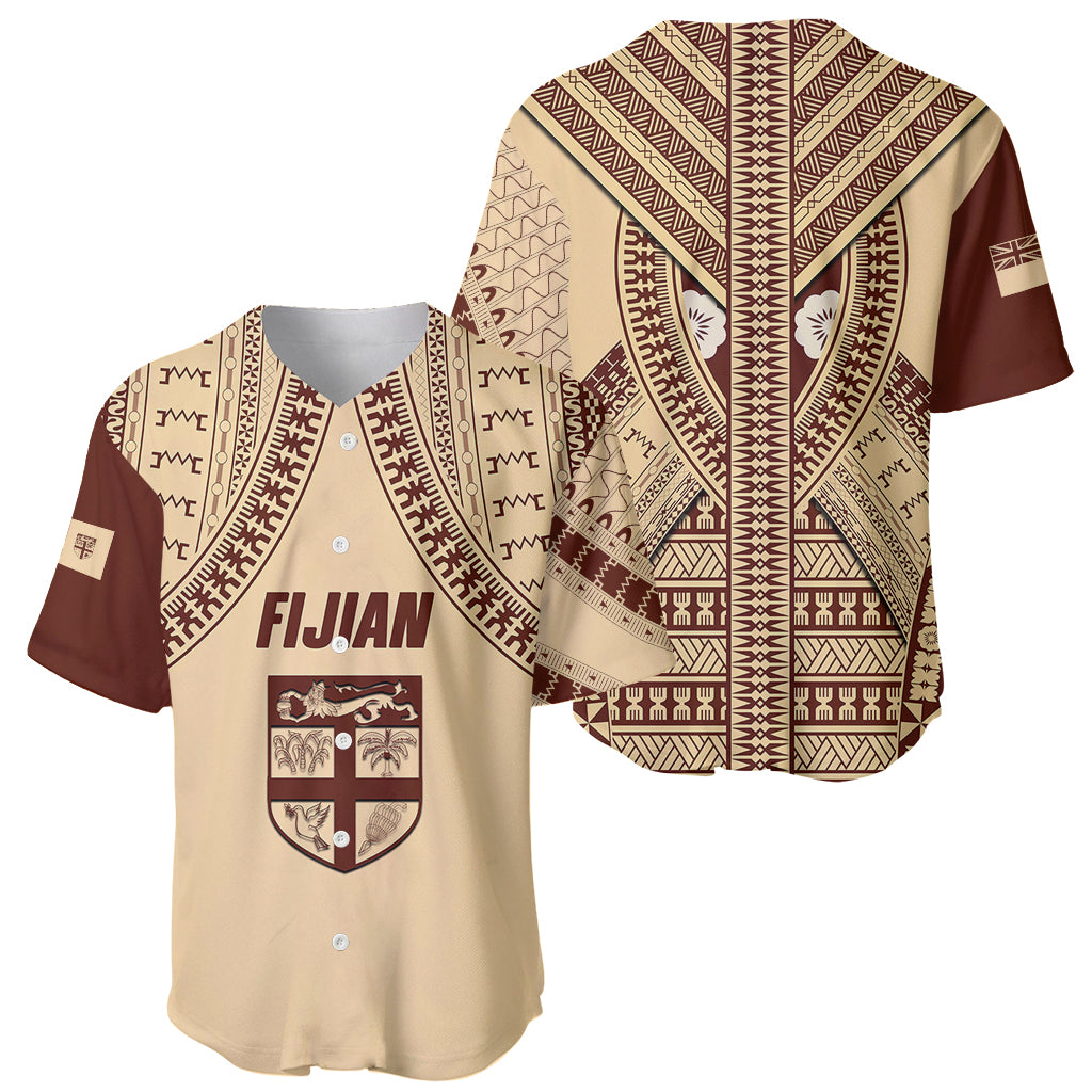 Fiji Bula Baseball Jersey Tapa Pattern Design DT02 - Polynesian Pride