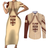 fiji-bula-couples-matching-short-sleeve-bodycon-dress-and-long-sleeve-button-shirts-tapa-pattern-design