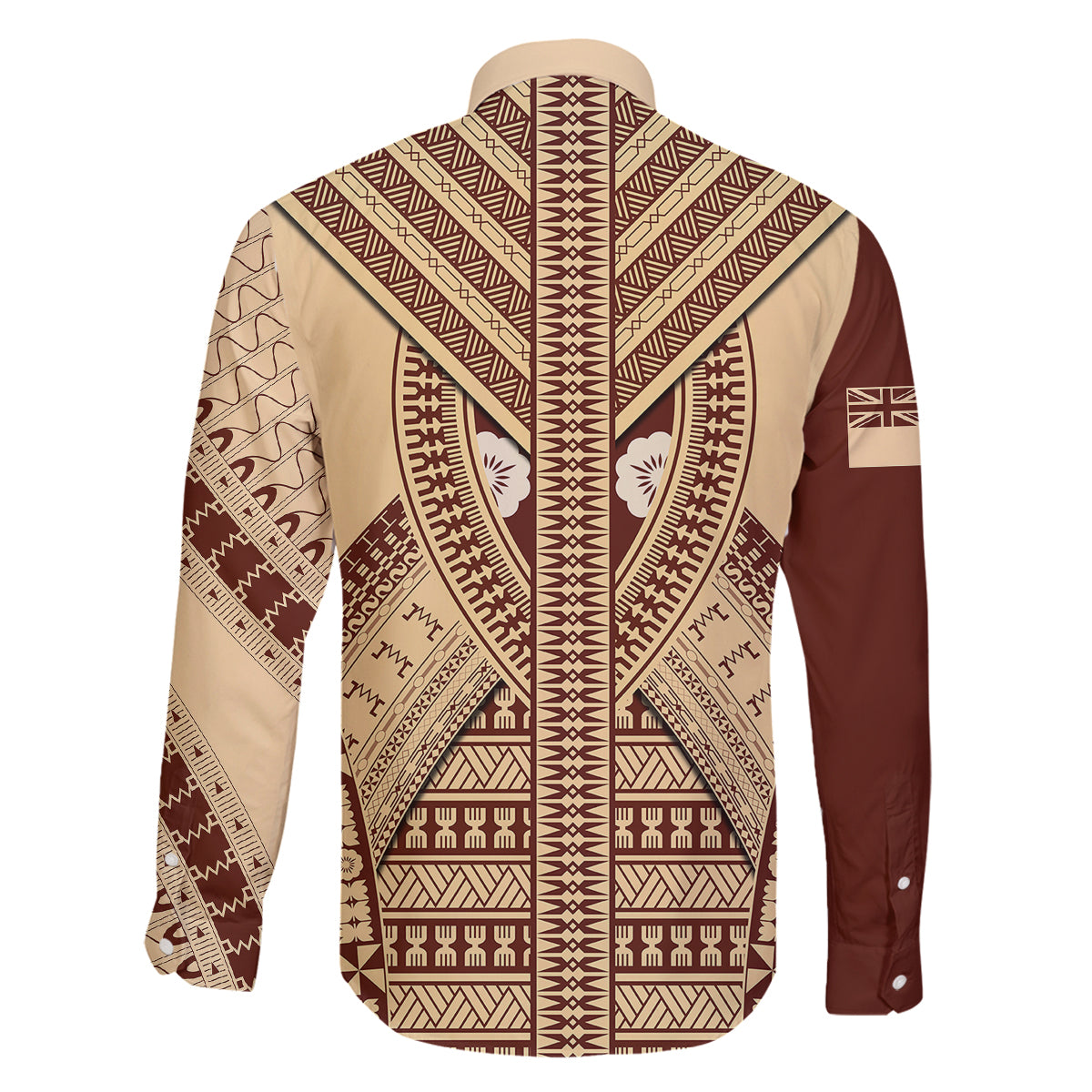 fiji-bula-family-matching-off-shoulder-long-sleeve-dress-and-hawaiian-shirt-tapa-pattern-design