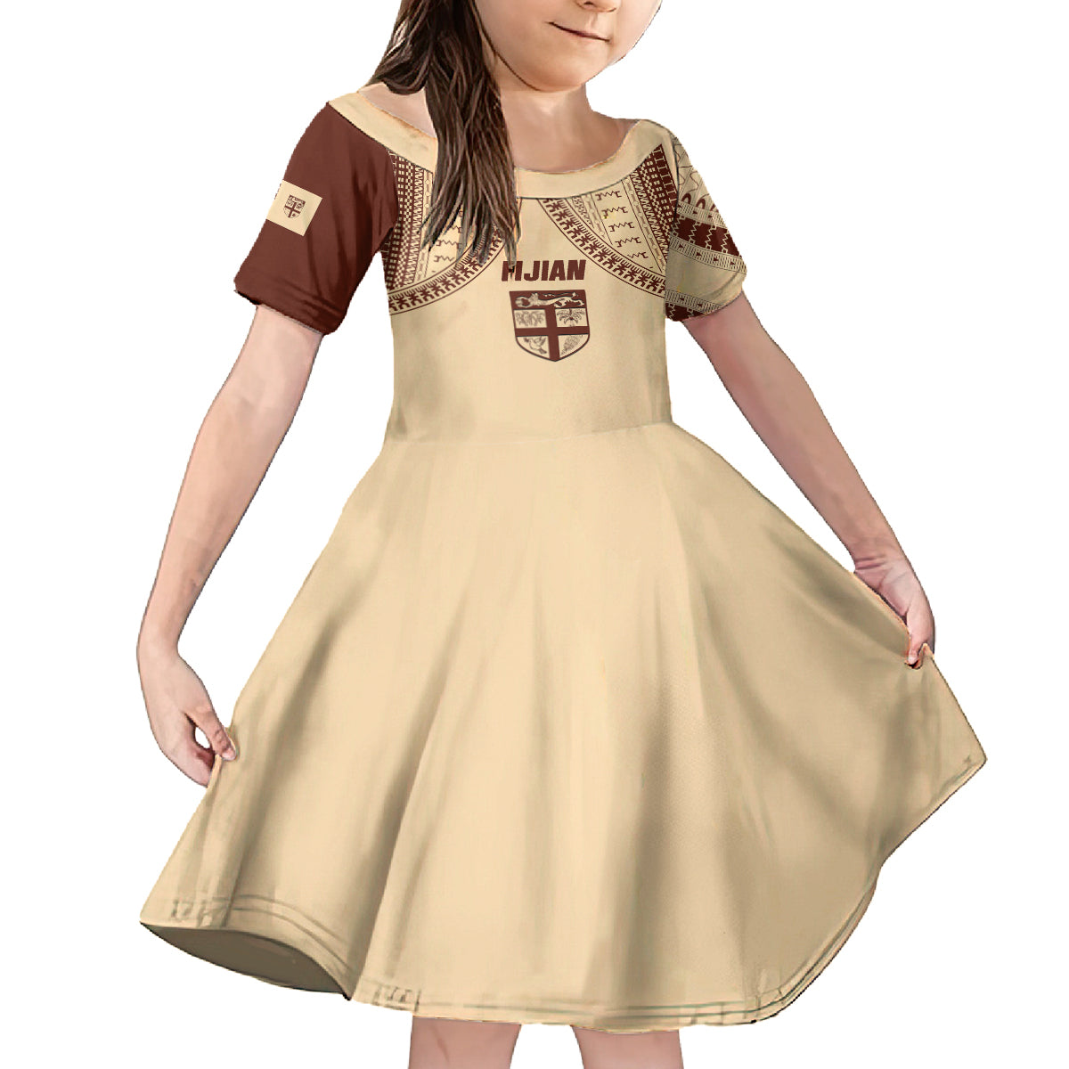 fiji-bula-kid-short-sleeve-dress-tapa-pattern-design