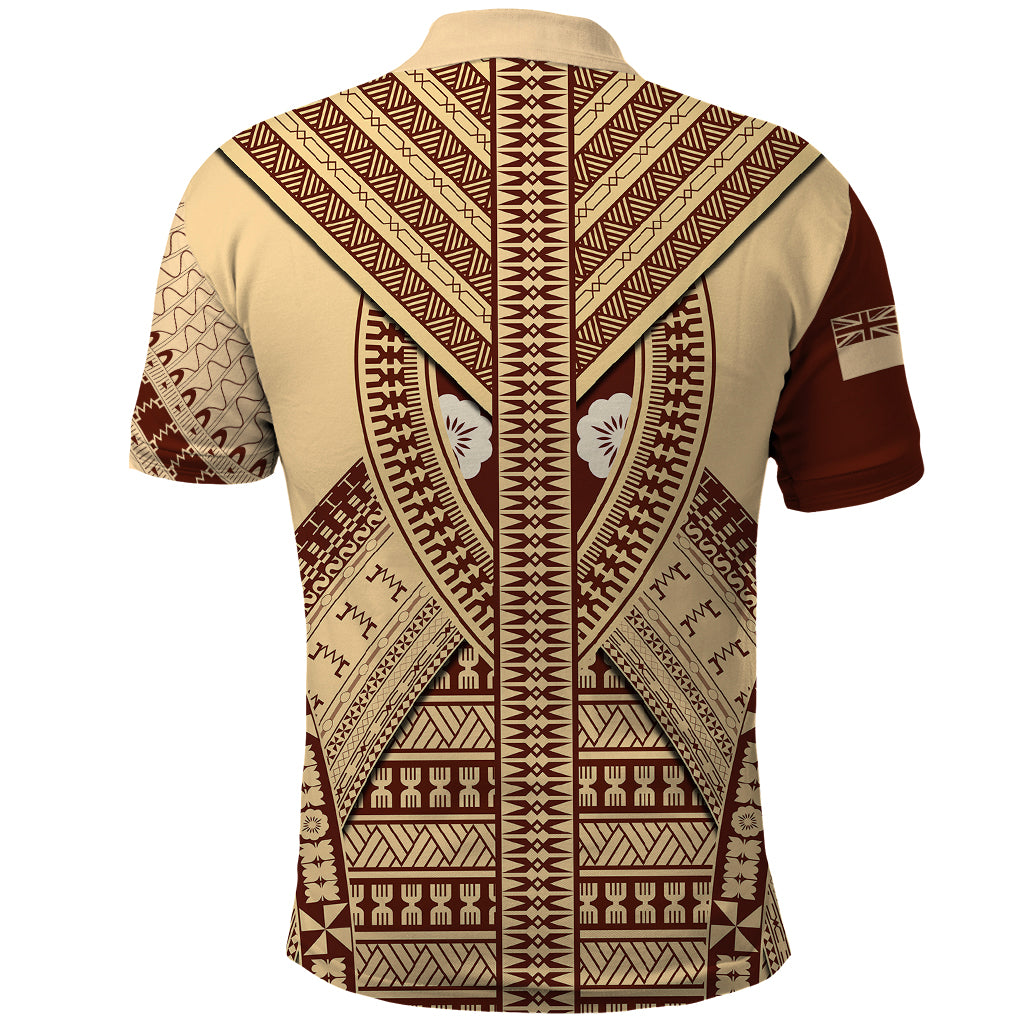 Fiji Bula Polo Shirt Tapa Pattern Design DT02 - Polynesian Pride