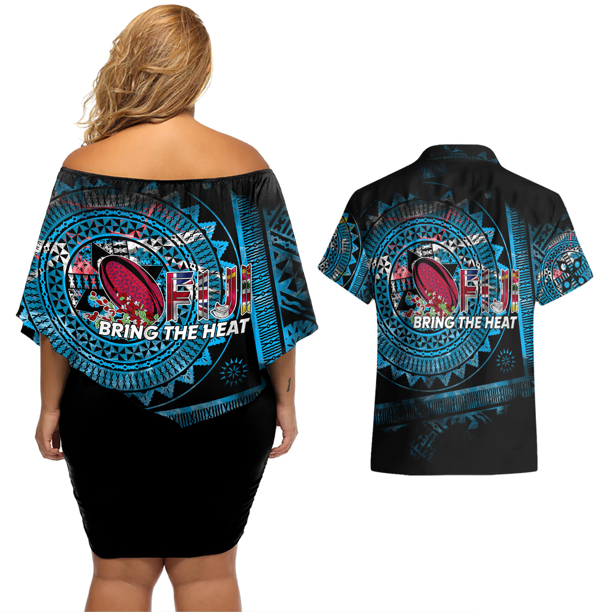 fiji-rugby-couples-matching-off-shoulder-short-dress-and-hawaiian-shirt-bring-the-heat