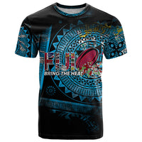 Fiji Rugby T Shirt Bring The Heat DT02 Blue - Polynesian Pride