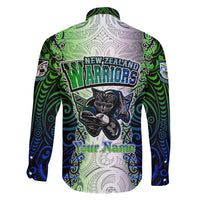 Personalised New Zealand Warriors Family Matching Puletasi Dress and Hawaiian Shirt Maori Silver Fern Green DT02 - Polynesian Pride