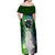 Personalised New Zealand Warriors Off Shoulder Maxi Dress Maori Silver Fern Green DT02 - Polynesian Pride