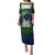 Personalised New Zealand Warriors Puletasi Maori Silver Fern Green DT02 Long Dress Green - Polynesian Pride