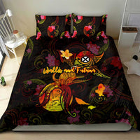 Wallis and Futuna Bedding Set Octopus Plumeria Polynesian Tattoo