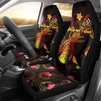Wallis and Futuna Car Seat Cover Octopus Plumeria Polynesian Tattoo