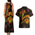 Wallis and Futuna Couples Matching Tank Maxi Dress and Hawaiian Shirt Octopus Plumeria Polynesian Tattoo