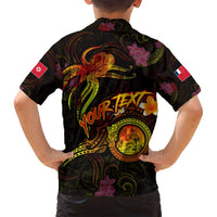 Wallis and Futuna Family Matching Tank Maxi Dress and Hawaiian Shirt Octopus Plumeria Polynesian Tattoo