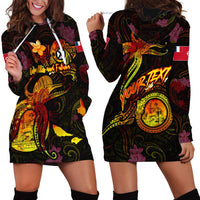 Wallis and Futuna Hoodie Dress Octopus Plumeria Polynesian Tattoo