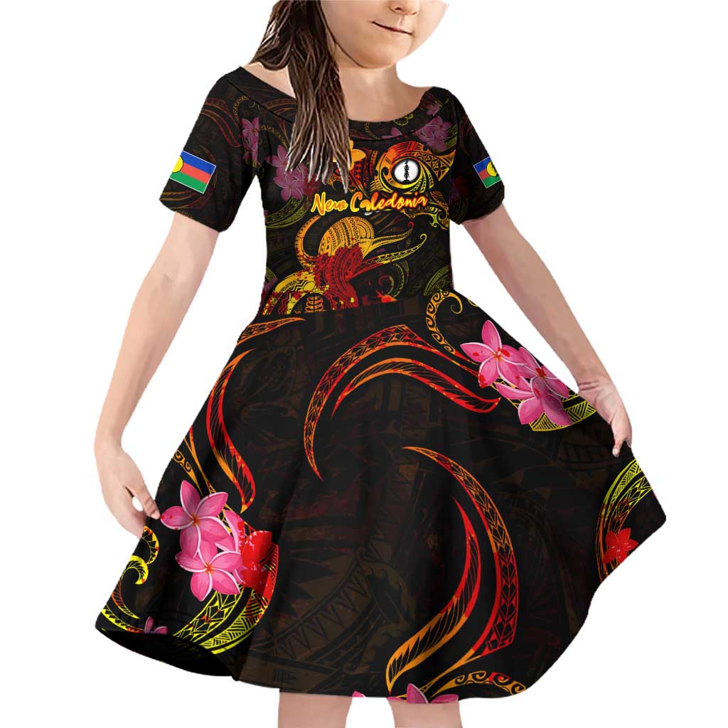 New Caledonia Family Matching Off Shoulder Short Dress and Hawaiian Shirt Octopus Plumeria Polynesian Tattoo
