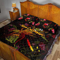 New Caledonia Quilt Bed Set Octopus Plumeria Polynesian Tattoo