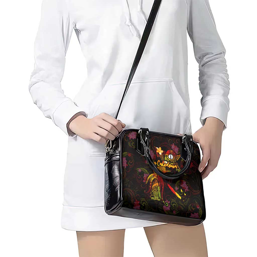 New Caledonia Shoulder Handbag Octopus Plumeria Polynesian Tattoo
