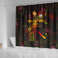 New Caledonia Shower Curtain Octopus Plumeria Polynesian Tattoo