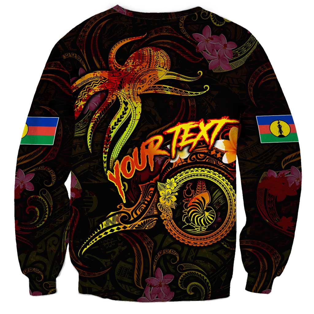 New Caledonia Sweatshirt Octopus Plumeria Polynesian Tattoo