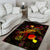 Tahiti French Polynesia Area Rug Octopus Plumeria Polynesian Tattoo