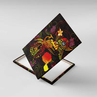 Tahiti French Polynesia Canvas Wall Art Octopus Plumeria Polynesian Tattoo