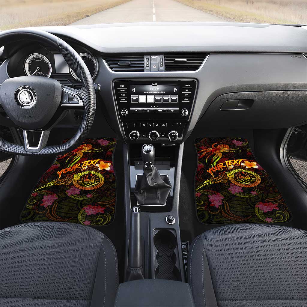 Tahiti French Polynesia Car Mats Octopus Plumeria Polynesian Tattoo