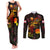 Tahiti French Polynesia Couples Matching Tank Maxi Dress and Long Sleeve Button Shirt Octopus Plumeria Polynesian Tattoo