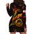 Tahiti French Polynesia Hoodie Dress Octopus Plumeria Polynesian Tattoo