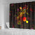Tahiti French Polynesia Shower Curtain Octopus Plumeria Polynesian Tattoo