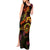 Tahiti French Polynesia Tank Maxi Dress Octopus Plumeria Polynesian Tattoo