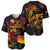 Cook Islands Baseball Jersey Octopus Plumeria Polynesian Tattoo