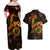Cook Islands Couples Matching Off Shoulder Maxi Dress and Hawaiian Shirt Octopus Plumeria Polynesian Tattoo