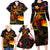 Cook Islands Family Matching Long Sleeve Bodycon Dress and Hawaiian Shirt Octopus Plumeria Polynesian Tattoo