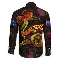 Cook Islands Family Matching Off The Shoulder Long Sleeve Dress and Hawaiian Shirt Octopus Plumeria Polynesian Tattoo