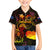 Cook Islands Family Matching Off The Shoulder Long Sleeve Dress and Hawaiian Shirt Octopus Plumeria Polynesian Tattoo