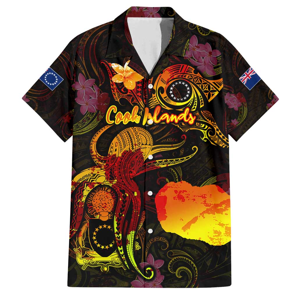 Cook Islands Family Matching Puletasi and Hawaiian Shirt Octopus Plumeria Polynesian Tattoo