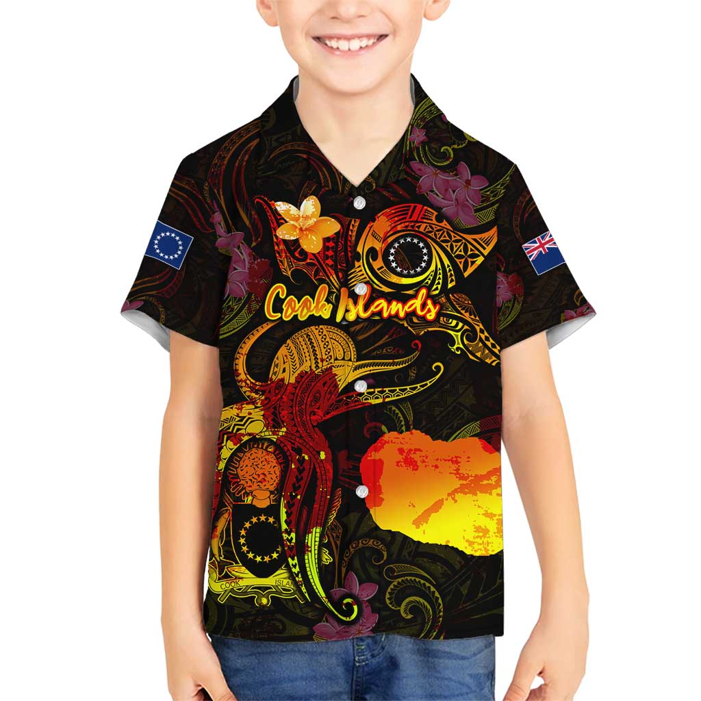 Cook Islands Family Matching Puletasi and Hawaiian Shirt Octopus Plumeria Polynesian Tattoo