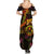 Cook Islands Family Matching Summer Maxi Dress and Hawaiian Shirt Octopus Plumeria Polynesian Tattoo