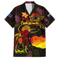 Cook Islands Hawaiian Shirt Octopus Plumeria Polynesian Tattoo